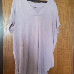 Women’s Old Navy Luxe V-Neck Tunic Top – XXL Soft Blush Pink